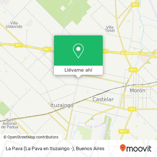 Mapa de La Pava (La Pava en Ituzaingo -)