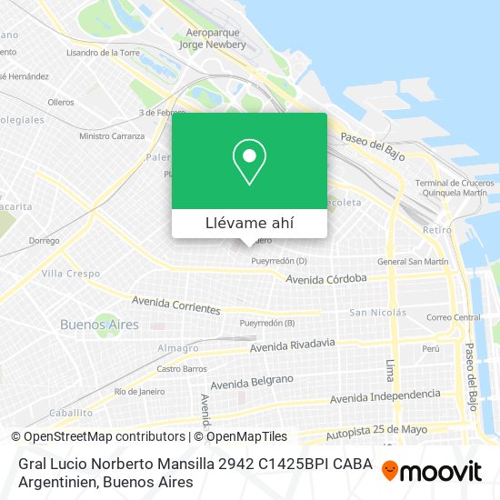 Mapa de Gral  Lucio Norberto Mansilla 2942  C1425BPI CABA  Argentinien