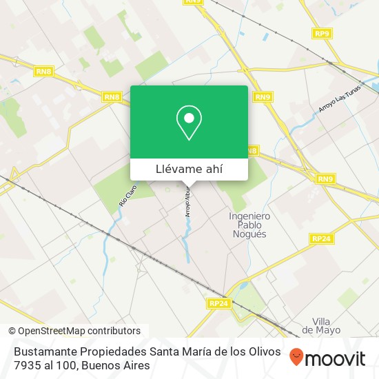 Mapa de Bustamante Propiedades   Santa María de los Olivos   7935 al 100