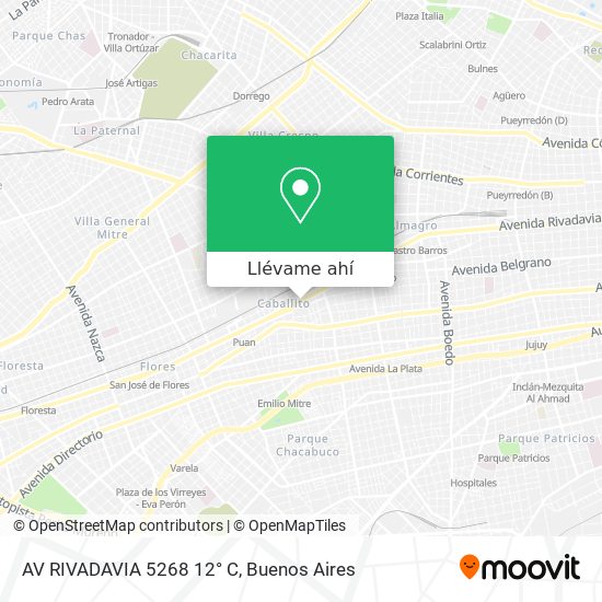 Mapa de AV  RIVADAVIA 5268 12° C