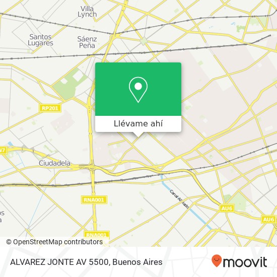 Mapa de ALVAREZ JONTE AV  5500