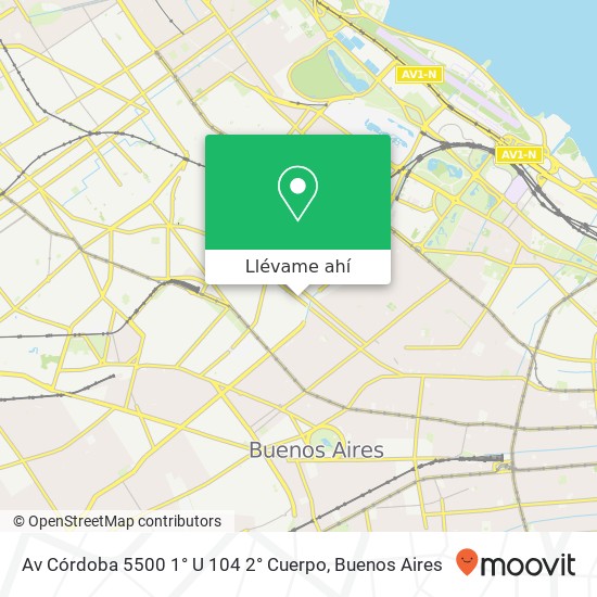 Mapa de Av  Córdoba 5500 1° U 104   2° Cuerpo