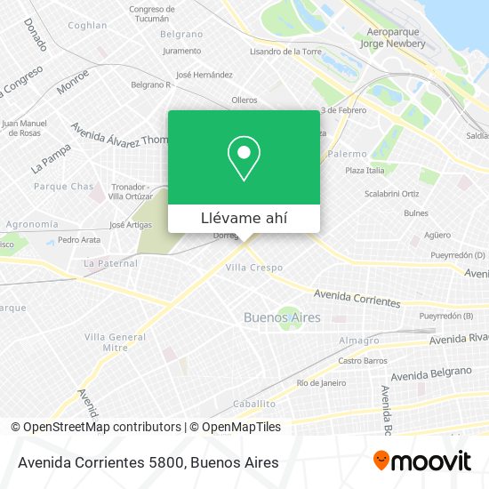 Mapa de Avenida Corrientes 5800