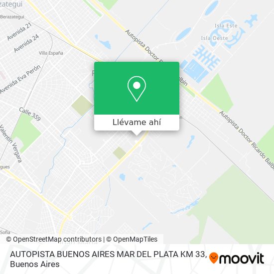Cómo llegar AUTOPISTA BUENOS MAR DEL PLATA KM 33 en Berazategui o Tren?