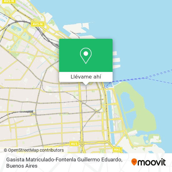 Mapa de Gasista Matriculado-Fontenla Guillermo Eduardo