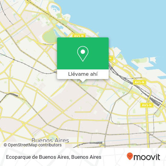 Mapa de Ecoparque de Buenos Aires