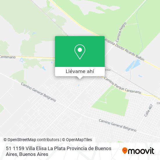 Mapa de 51 1159 Villa Elisa  La Plata  Provincia de Buenos Aires