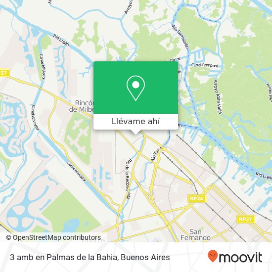 Mapa de 3 amb en Palmas de la Bahia