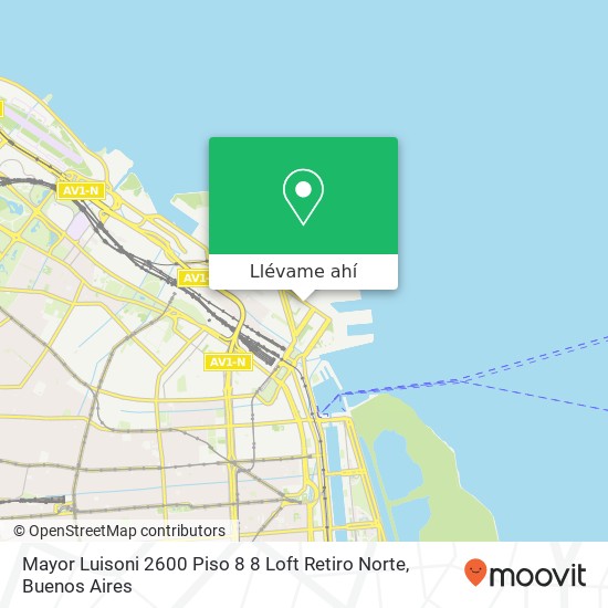 Mapa de Mayor Luisoni   2600  Piso 8 8 Loft Retiro Norte