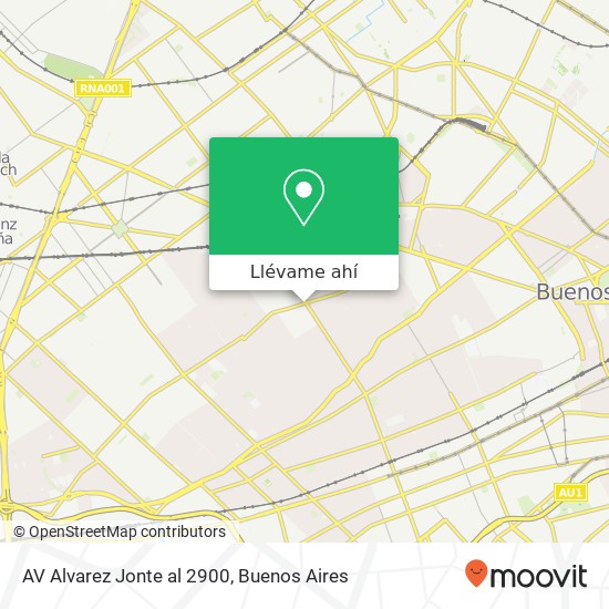 Mapa de AV  Alvarez Jonte al 2900