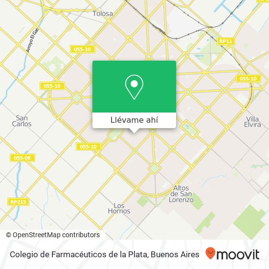 Mapa de Colegio de Farmacéuticos de la Plata