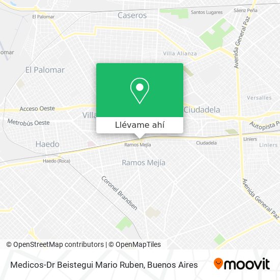 Mapa de Medicos-Dr Beistegui Mario Ruben