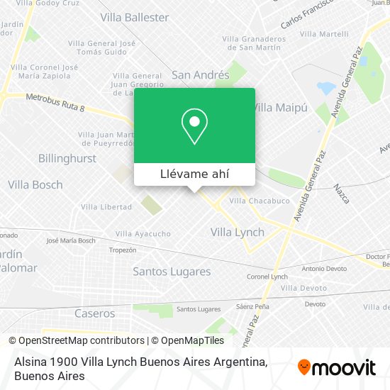 Mapa de Alsina 1900  Villa Lynch  Buenos Aires  Argentina