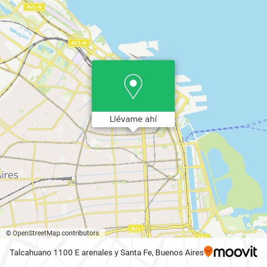 Mapa de Talcahuano 1100 E arenales y Santa Fe