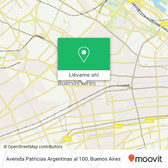 Mapa de Avenida Patricias Argentinas al 100