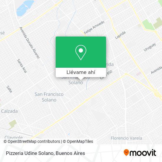 Mapa de Pizzeria Udine Solano