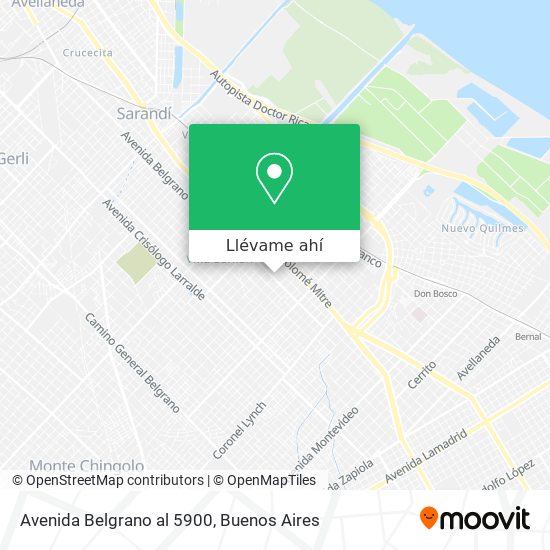 Mapa de Avenida Belgrano al 5900