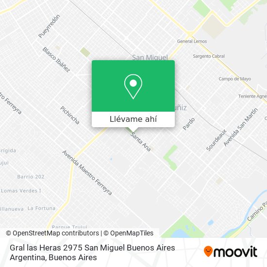 Mapa de Gral  las Heras 2975  San Miguel  Buenos Aires  Argentina