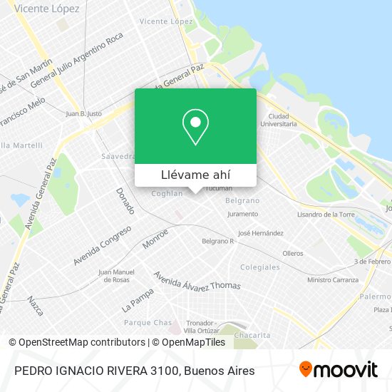 Mapa de PEDRO IGNACIO RIVERA 3100