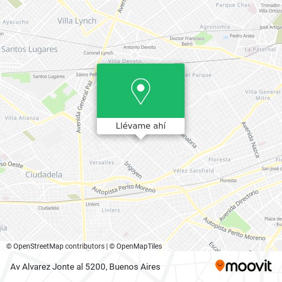 Mapa de Av  Alvarez Jonte al 5200