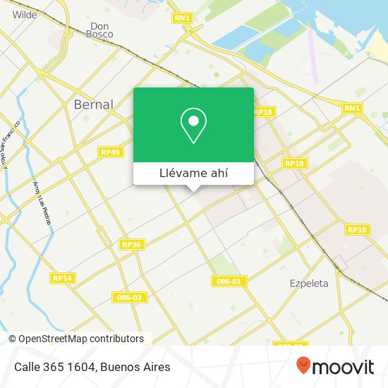 Mapa de Calle 365 1604