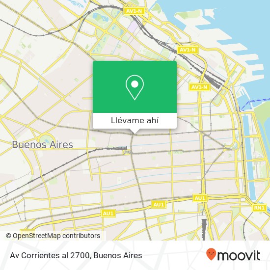 Mapa de Av  Corrientes al 2700