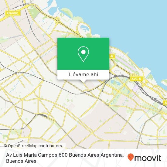 Mapa de Av  Luis María Campos 600  Buenos Aires  Argentina