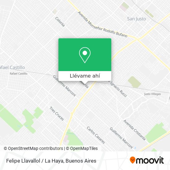 Mapa de Felipe Llavallol / La Haya