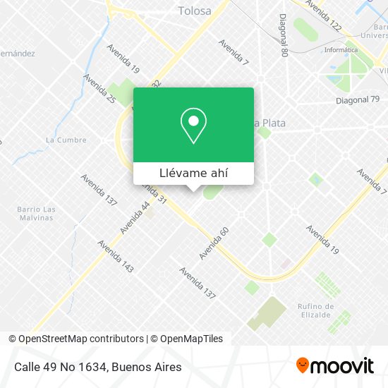 Mapa de Calle 49 No 1634