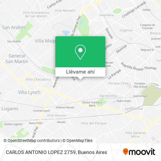Mapa de CARLOS ANTONIO LOPEZ 2759