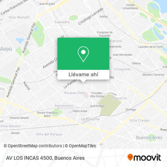 Mapa de AV  LOS INCAS 4500