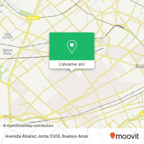 Mapa de Avenida Álvarez Jonte 3300