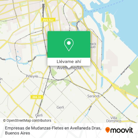 Mapa de Empresas de Mudanzas-Fletes en Avellaneda Dras