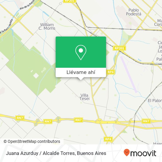 Mapa de Juana Azurduy / Alcalde Torres