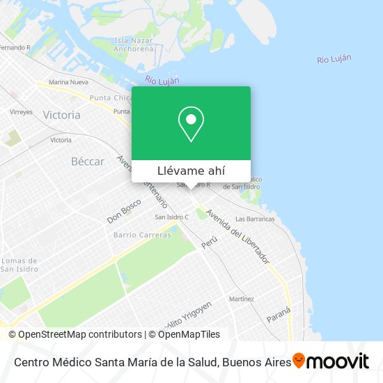 Mapa de Centro Médico Santa María de la Salud