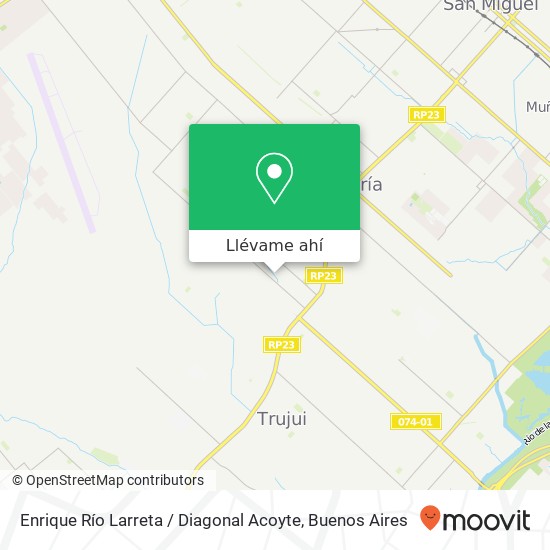 Mapa de Enrique Río Larreta / Diagonal Acoyte