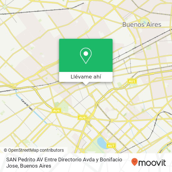 Mapa de SAN Pedrito  AV  Entre Directorio  Avda  y Bonifacio  Jose