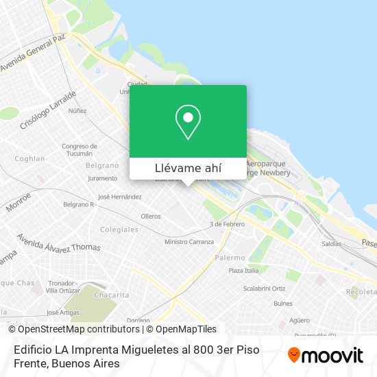 Mapa de Edificio LA Imprenta  Migueletes al 800   3er Piso Frente