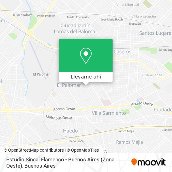 Mapa de Estudio Sincai Flamenco - Buenos Aires (Zona Oeste)