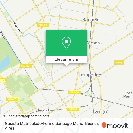Mapa de Gasista Matriculado-Forino Santiago Mario