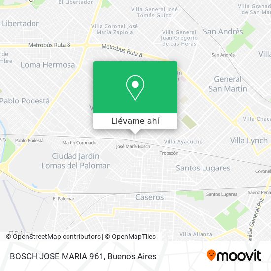 Mapa de BOSCH  JOSE MARIA 961