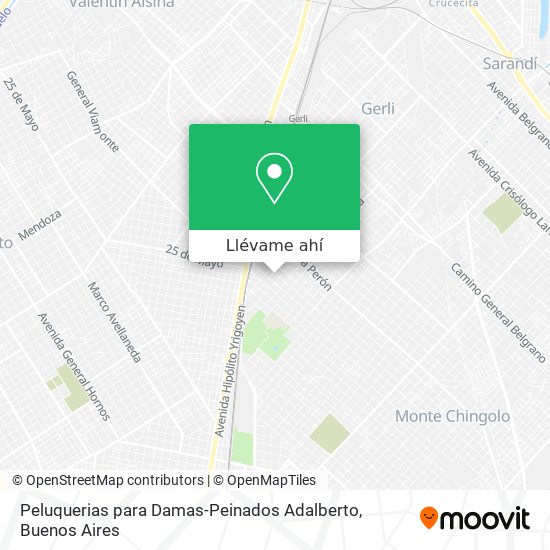 Mapa de Peluquerias para Damas-Peinados Adalberto