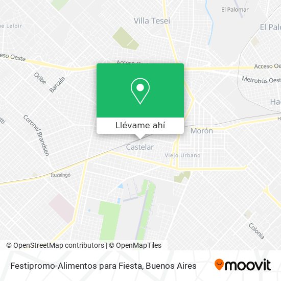 Mapa de Festipromo-Alimentos para Fiesta