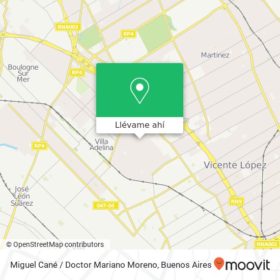 Mapa de Miguel Cané / Doctor Mariano Moreno