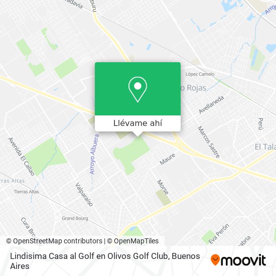 Mapa de Lindisima Casa al Golf  en Olivos Golf Club