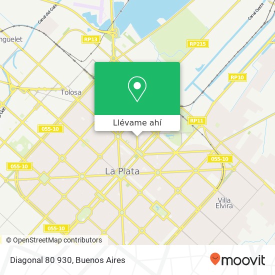 Mapa de Diagonal 80 930