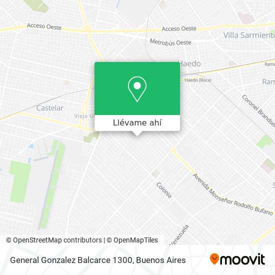 Mapa de General Gonzalez Balcarce 1300