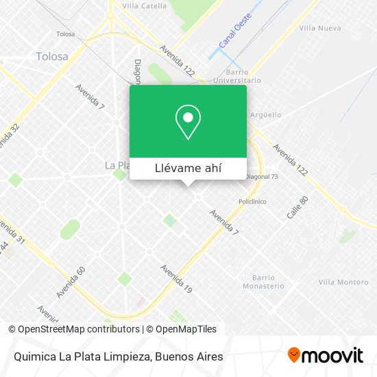Mapa de Quimica La Plata Limpieza