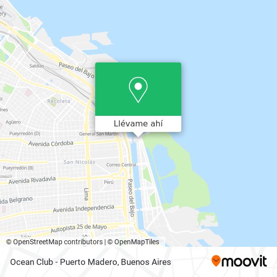 Mapa de Ocean Club - Puerto Madero