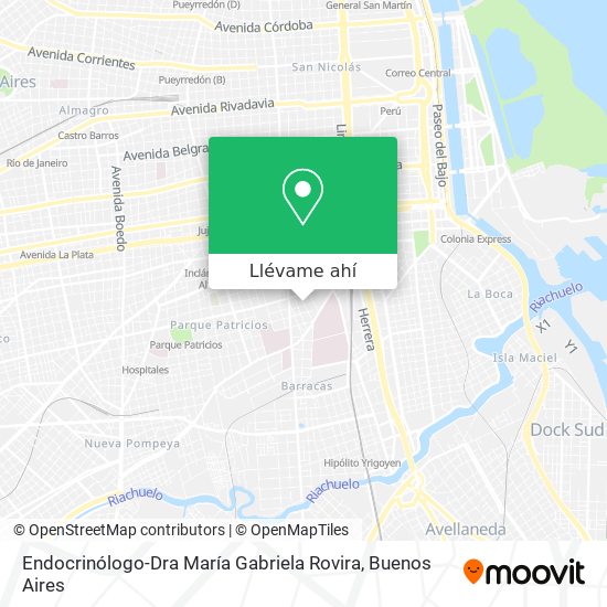 Mapa de Endocrinólogo-Dra María Gabriela Rovira
